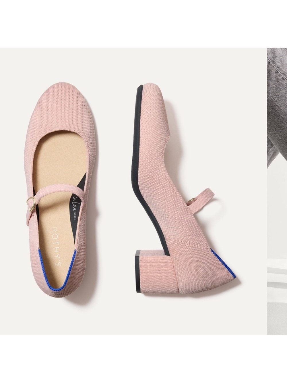 New Rothy’s Rothy The Mary Jane Heel Heels Ballerina Pink 9 - Picture 2 of 10